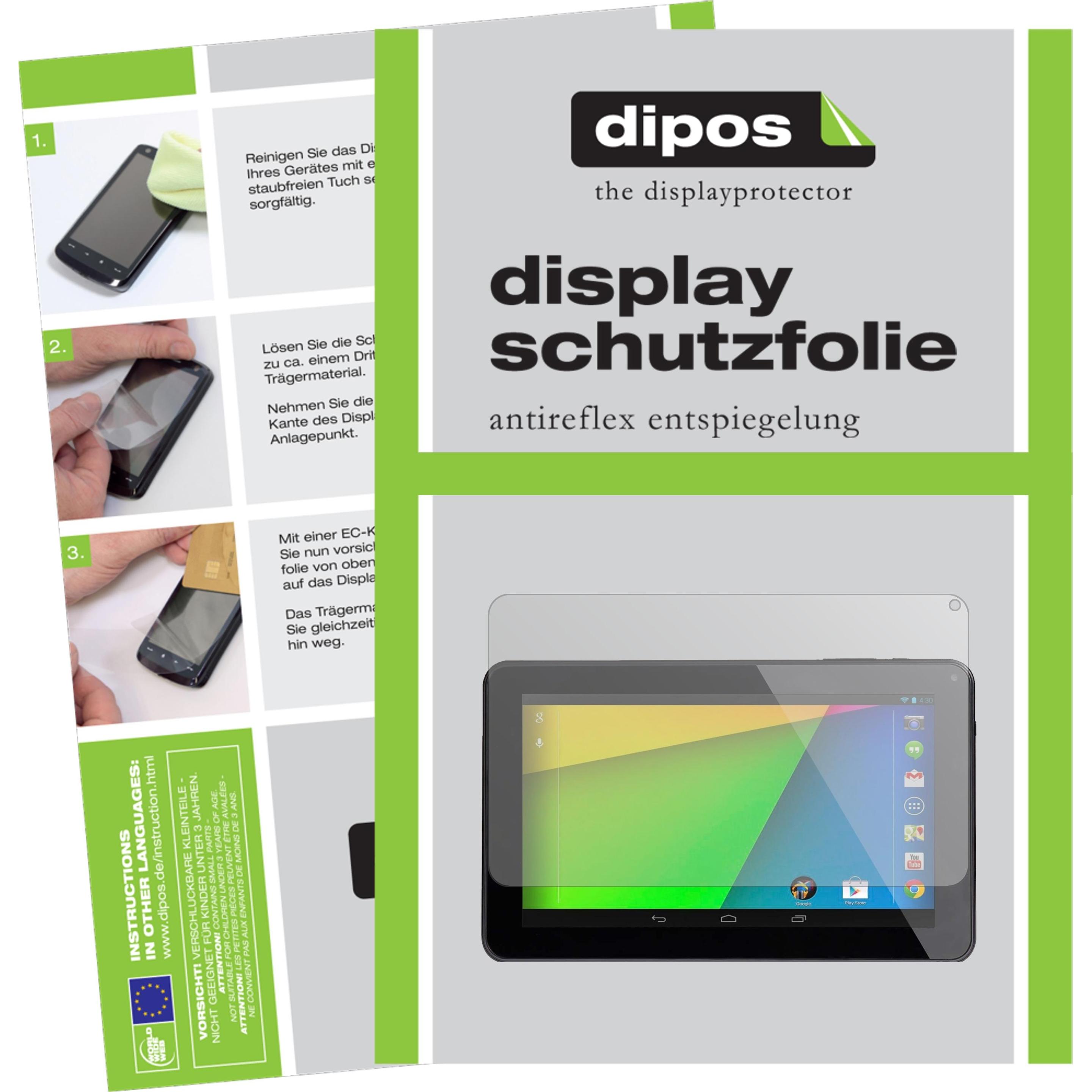 Dipos Displayschutzfolie Antireflex (2 Stück, Touch V10), Tablet Schutzfolie