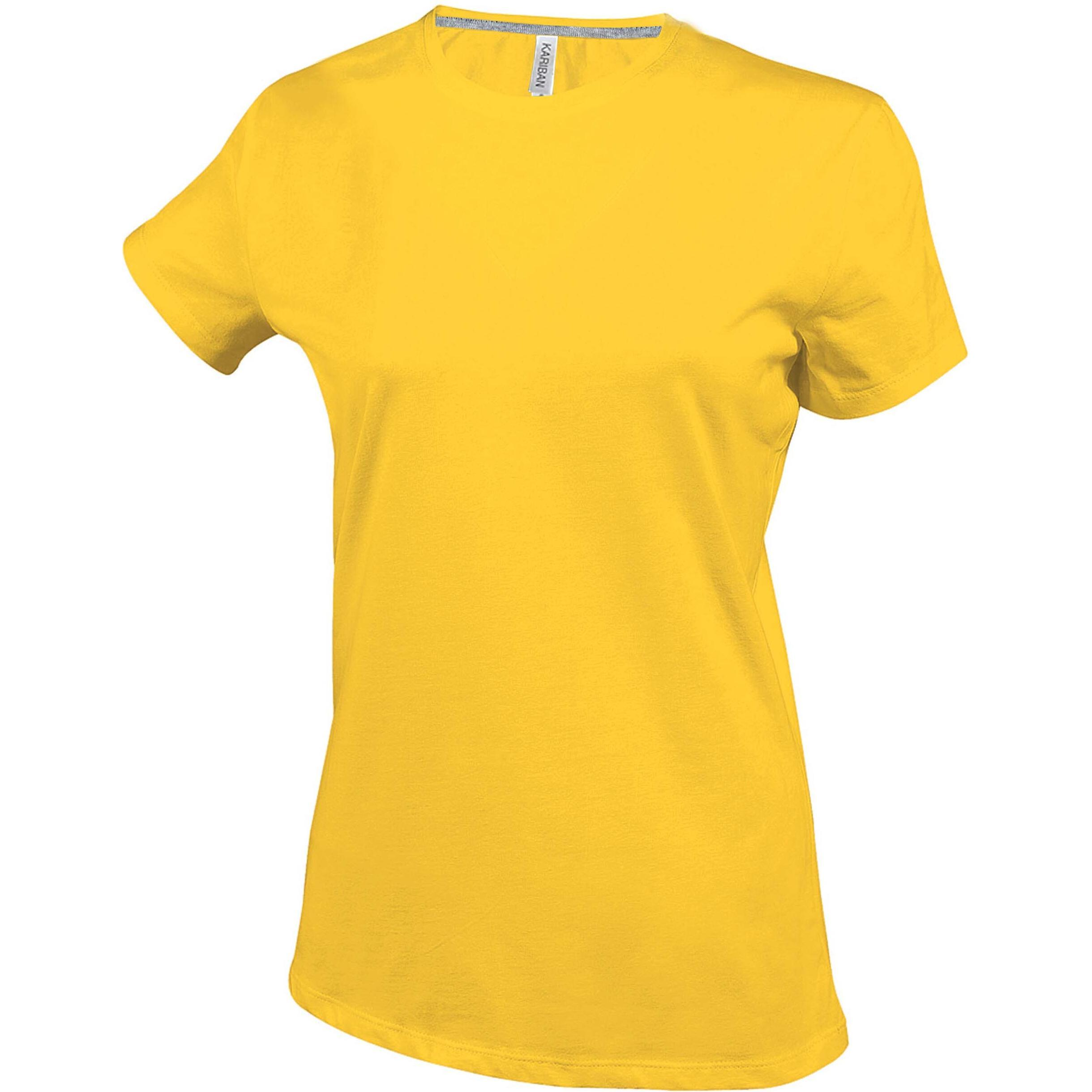 Kariban, Damen, Shirt, Col Rond côton, Gelb, (M)