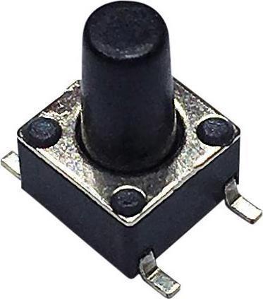 Produktbild RND Components Kurzhubtaster, 1 Schliesser, 2.45N, 6 x 6mm