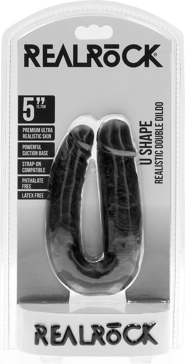 Produktbild RealRock U Shaped Double Dildo 5 / 12,7 cm - Black