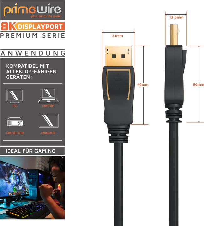 Produktbild Primewire DisplayPort – DisplayPort (1.50 m, DisplayPort)