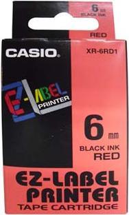 Produktbild Casio XR-6RD1 Selbstklebende Etiketten (0.60 cm, Rot, Schwarz)