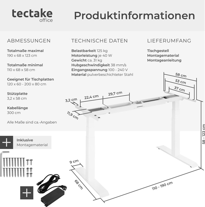 Actual product image tectake Table frame