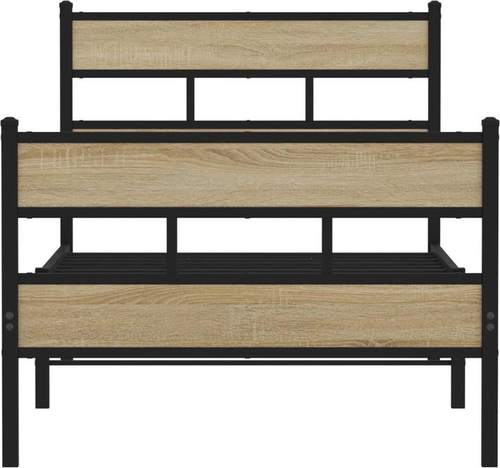 Image du produit vidaXL Lit métallique Cadre de lit Sommier à lattes Lit double sans matelas 160x200cm (160 x 200 cm)