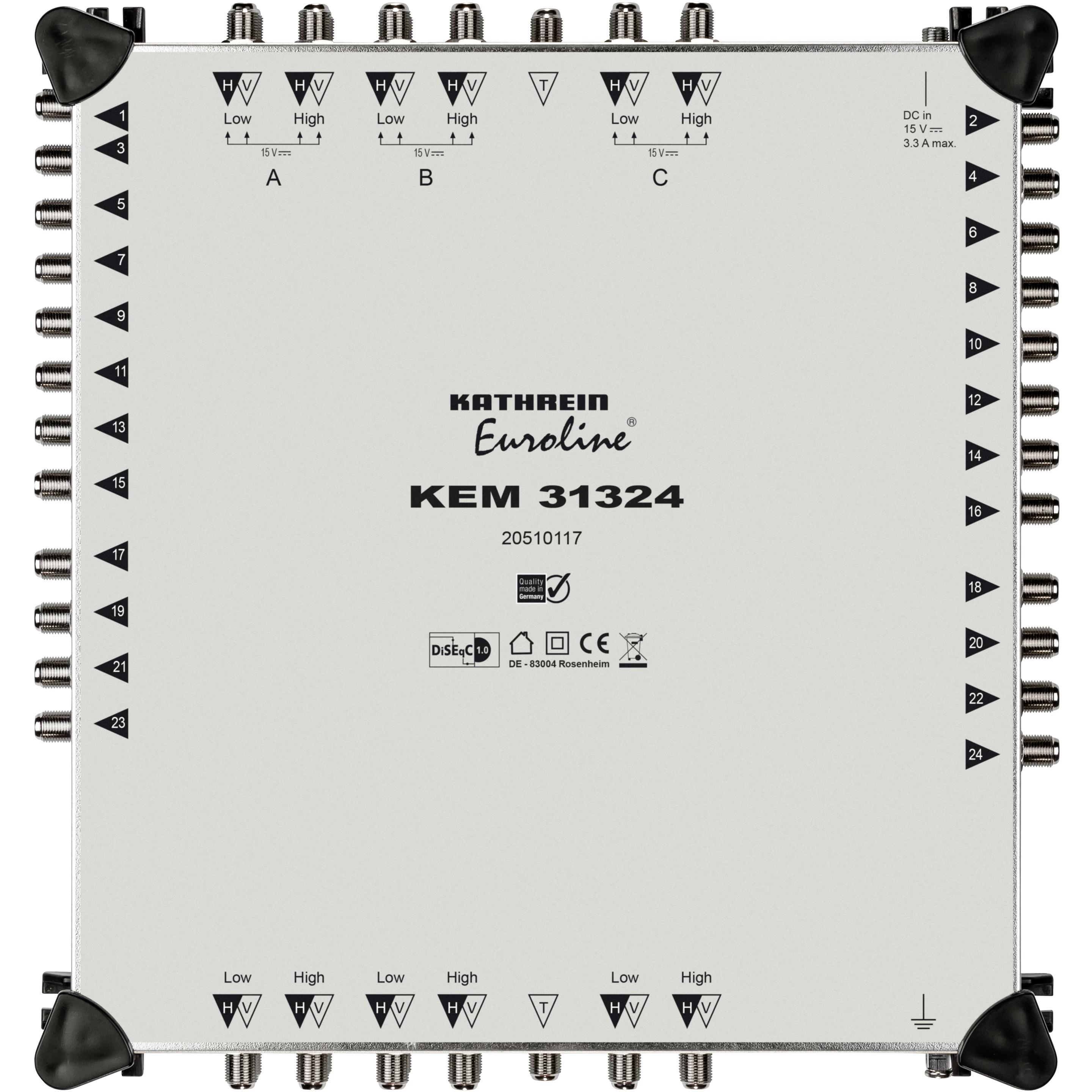 Kathrein Euroline KEM 31324 a cascata 13 ingressi (Multiinterruttori), Accessori per SAT
