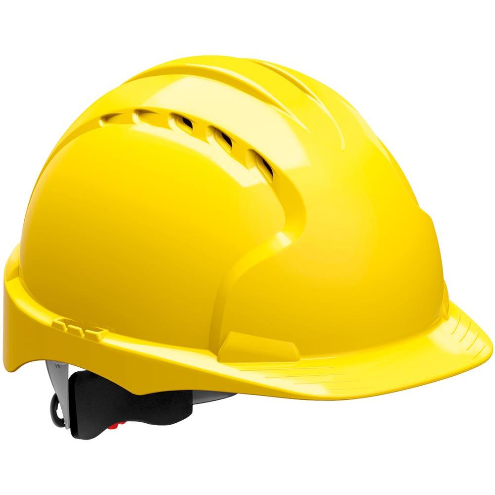 Jsp, Kopfschutz, Schutzhelm EVO3 mit Drehverschluss EN 397, gelb (One Size)