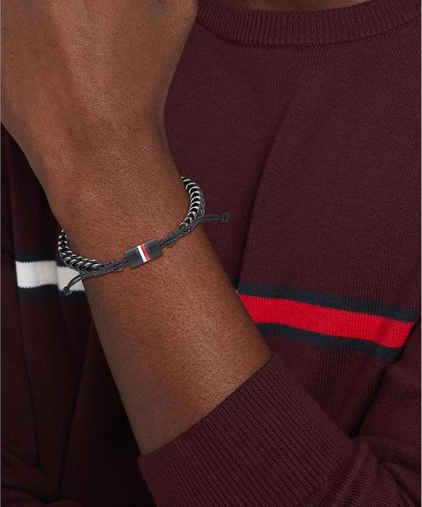 Produktbild Tommy Hilfiger Braided Metal Armband (19 cm, Edelstahl, Nylon)