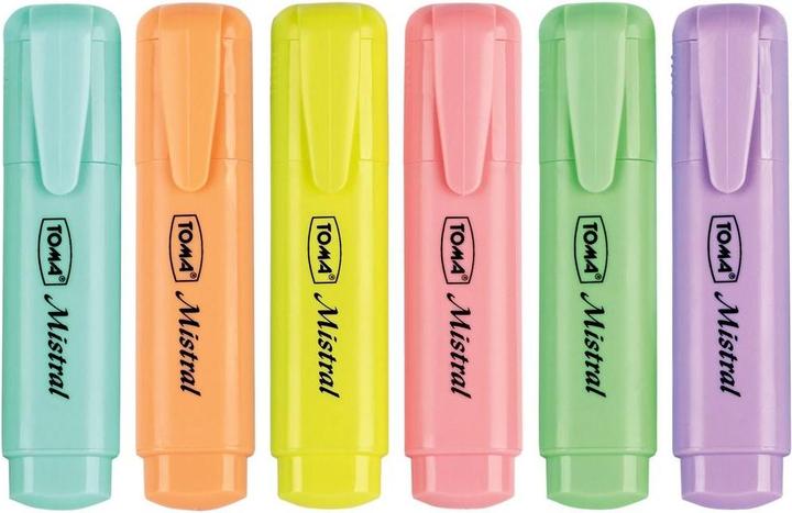 Image du produit TOM Surligneur Mistral Pastel 6 couleurs (6x)