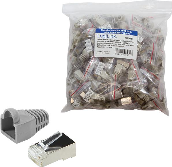 Produktbild LogiLink RJ45 Steckverbinder 5e, geschirmt (FTP, CAT5e)