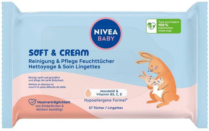 Produktbild NIVEA Soft & Cream Feuchttücher (1 x 57 Stk.)
