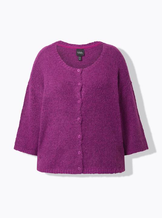 Produktbild Ulla Popken Strickjacke, Oversized, Rundhalsausschnitt, 3/4-Arm (60)