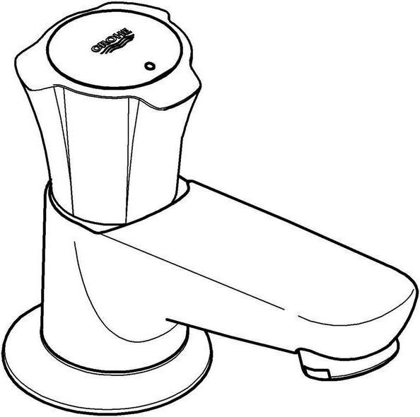 Productafbeelding Grohe Fonteinkraan Costa 20404001 chroom zonder uitloop