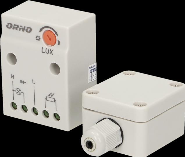 Produktbild Orno CR- 232 Dämmerungsschalter Aussen mit externer Sonde im Gehäuse, IP65, Lichtstärke LUX Anpassun