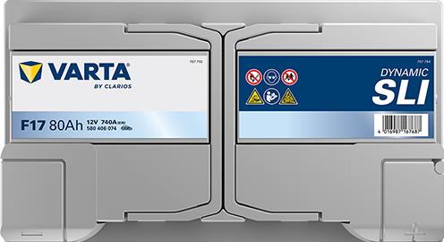 Image du produit Varta Batterie de voiture F17 BLUE DYNAMIC 80 AH (12 V, 80 Ah, 740 A)