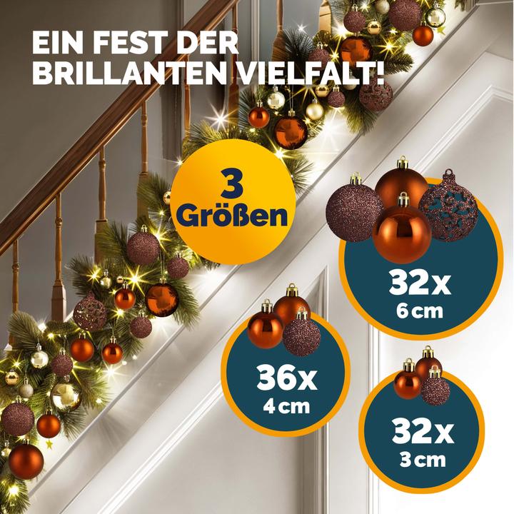 Image du produit Deuba Boules de sapin de Noël (100 -pièce)