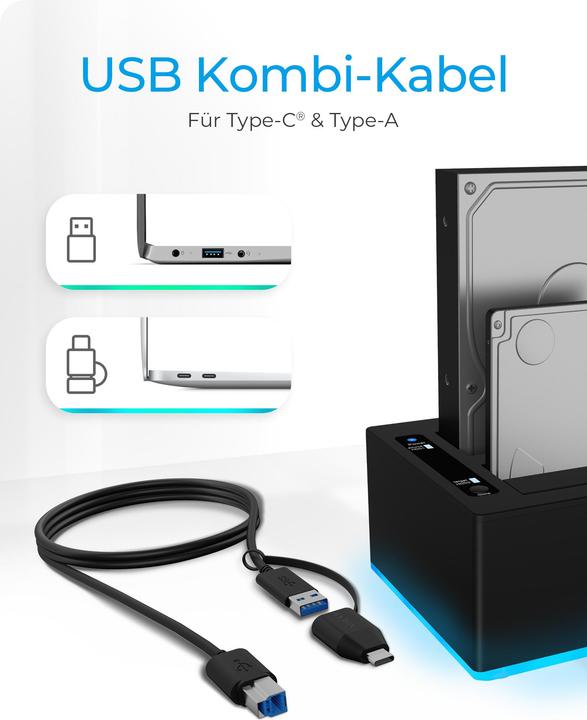 Image du produit Icy Box Docking- & Klonstation (USB-B, 1 portion)