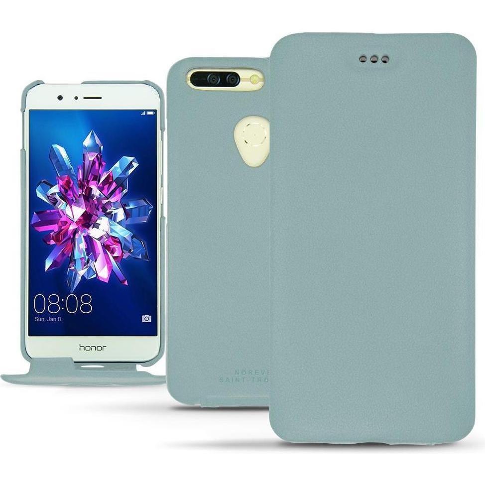 Noreve Lederschutzhülle vertikal (Honor 8 Pro), Smartphone Hülle, Blau
