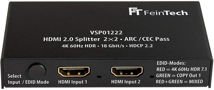 Produktbild FeinTech HDMI 2.0 Splitter 2 Eingänge 2 Ausgänge