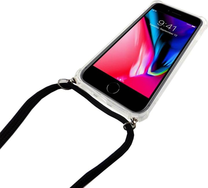 Produktbild König Design Apple iPhone 7 Plus Handykette Hülle mit Band Case zum umhängen Kordel Schwarz