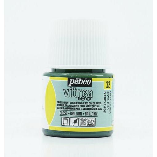 Thumbnail - Pebeo, Künstlerfarbe + Bastelfarbe, Vitrea 160 Glänzendefarben (Hellgrun, 45 ml)