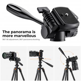 Immagine prodotto K&F Concept K234A0 Videostativ mit 3D-Kopf und Telefonhalter