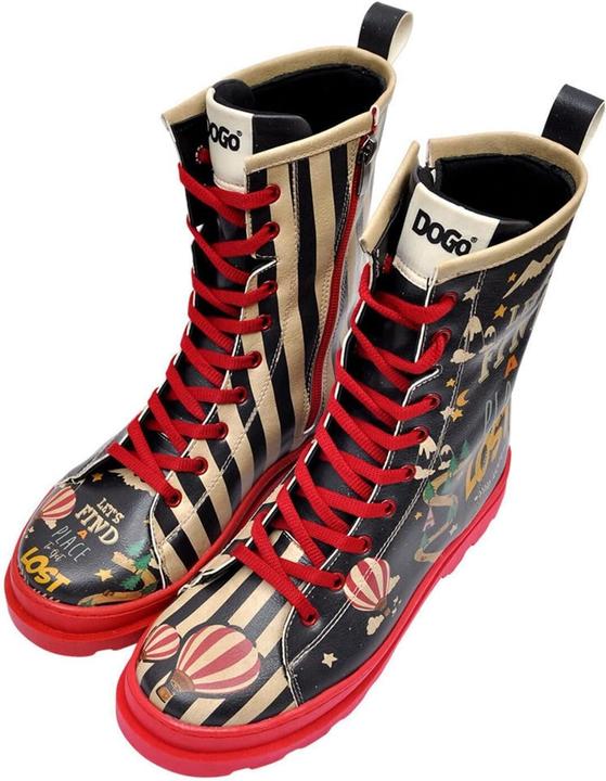 Actual product image Dogo Vegan Leather Multicolor Zip Long Boots (39)