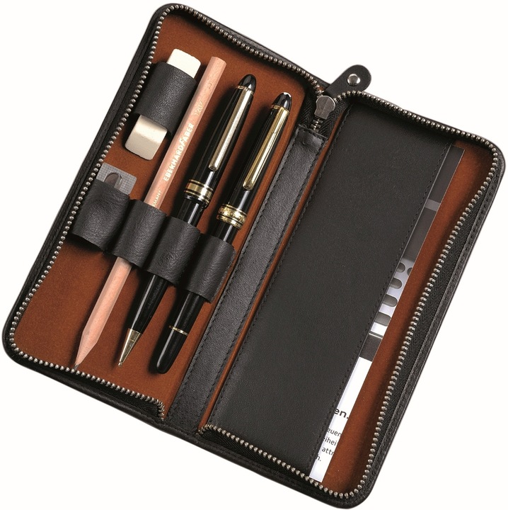 Produktbild Alassio Schreibger„te-Etui, fr 3 Schreibger„te, schwarz