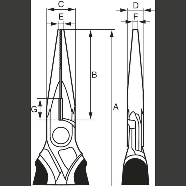 Productafbeelding Bahco ERGO rondbek tang met geïsoleerde tweecomponenten handgrepen, gefosfateerd (200 mm)