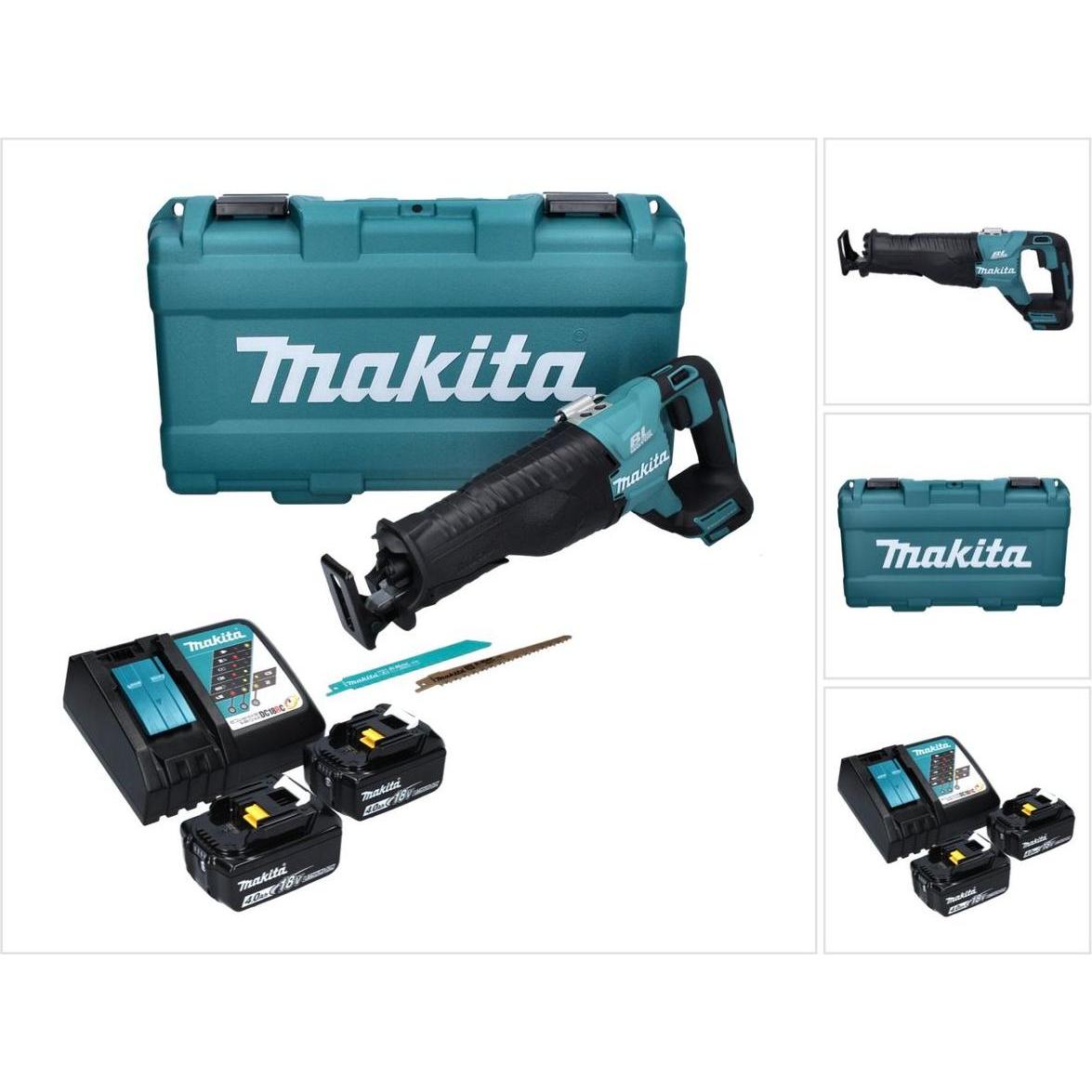 Makita, Säbelsäge, DJR 187 RMK Akku Reciprosäge 18 V Brushless + 2x Akku 4,0 Ah + Ladegerät + Koffer