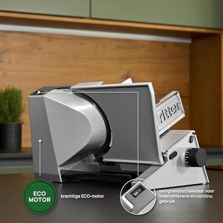 Actual product image Ritter All purpose slicer contura 3 black, electric all purpose slicer with ECO motor, made in Germany