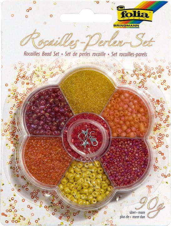Produktbild Folia Rocailles-Perlen gelb/rot