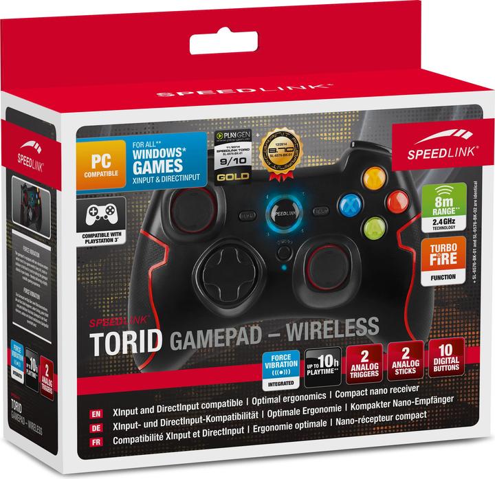 Actual product image Speedlink Torid Gamepad Wireless (PC, PS3)