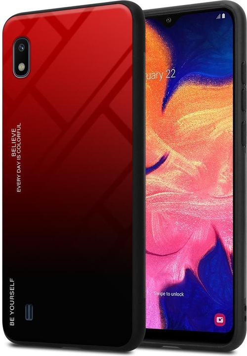Actual product image Cadorabo TPU 2 colors glass cover (Samsung Galaxy A10, HTC One M10)