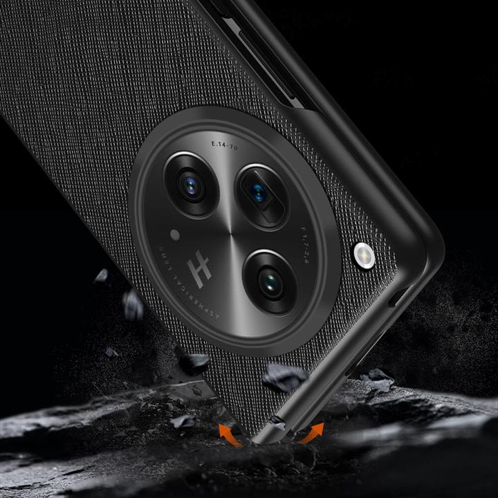 Actual product image Cover-Discount OnePlus Open - Cross Texture Protective Case red (OnePlus Open)