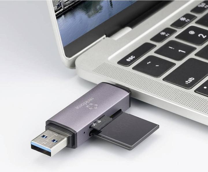Produktbild Renkforce RF-CR-200 USB-Kartenleser Smartphone/Tablet USB-A (USB 3.1 Gen 1), US (USB 3.1 Gen 1, USB-C)