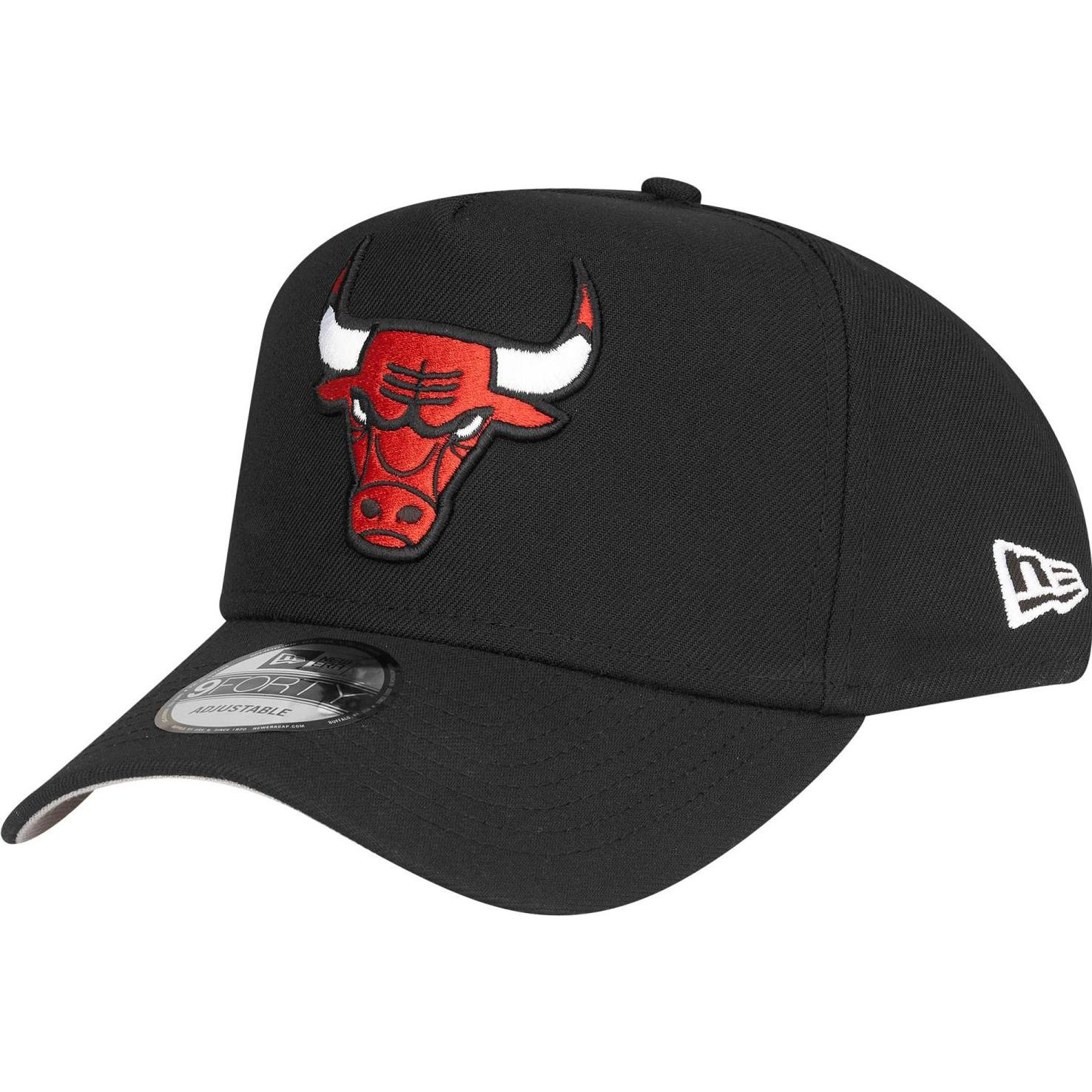 New Era, Herren, Cap, 9Forty A-Frame Snapback Cap - Chicago Bulls, Schwarz, (One Size)