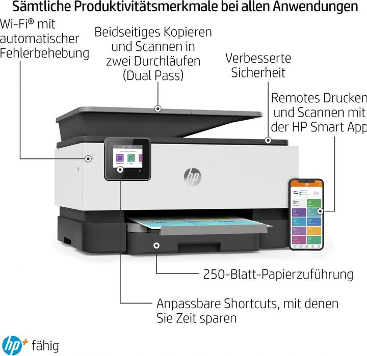Produktbild HP OfficeJet Pro 9010e All-in-One Drucker (Tintenpatrone, Farbe)