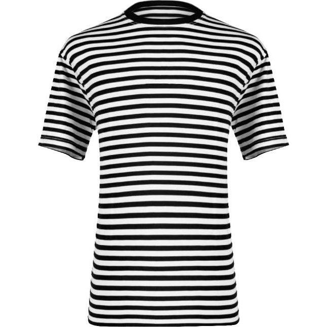 Thetru Herren Ringelshirt kurzarm schwarz-weiss – alltagstauglich (M)