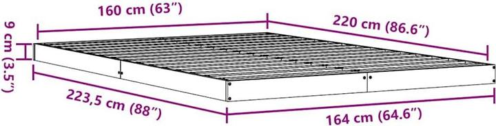 Actual product image vidaXL Bodenbettrahmen