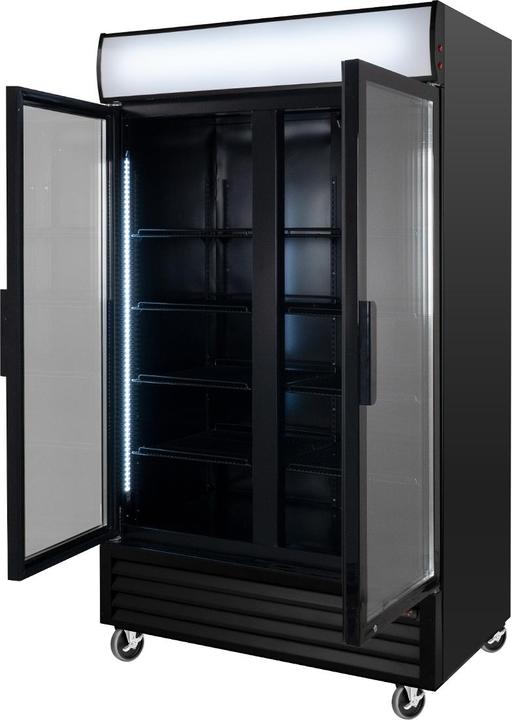 Produktbild Gastro Hero Getränkekühlschrank ECO mit Klapptüren undeuchtaufsatz