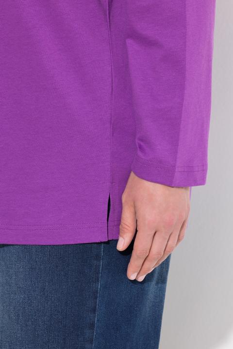 Produktbild Ulla Popken Shirt, V-Ausschnitt, Relaxed, Langarm (60)