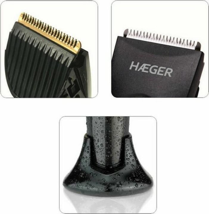 Actual product image Haeger Precision II Hair Clipper Rechargeable Dry and Wet Ceramic and Titanium Coated Blades Corded or Cord