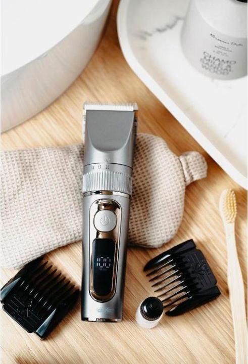 Actual product image Mesko | Hair Clipper with LCD Display | MS 2843 | Cordless | Number of length steps 4 | Stainless Steel
