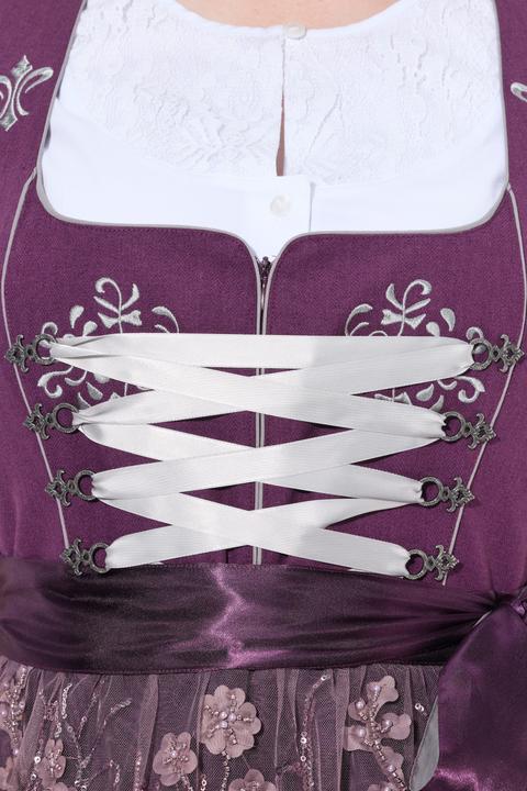 Immagine prodotto Ulla Popken Abito in tradizionale stile Dirndl con taglio smanicato, ricami, allacciatura e scollo rettangolare (60)