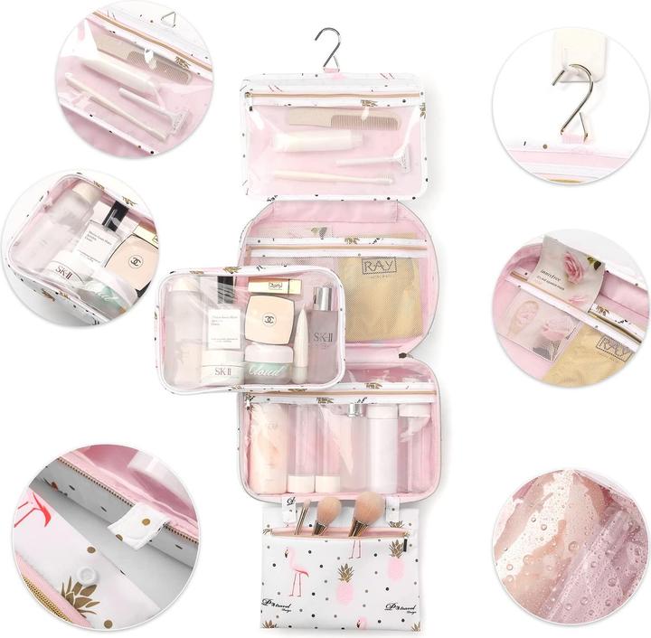 Produktbild Only-Bags.Store Kulturbeutel zum Aufhängen Reisekosmetiktasche Grosse wasserdichte Kosmetiktasche