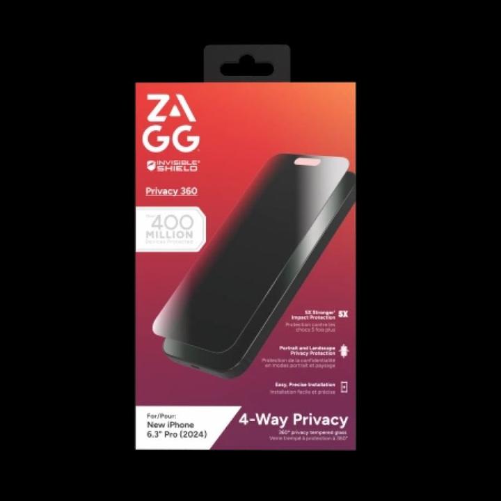 Productafbeelding Zagg InvisibleShield Glas Elite Privacy 360 Apple Jim SMPro Scherm (1 Pcs., Apple iPhone 16 Pro)