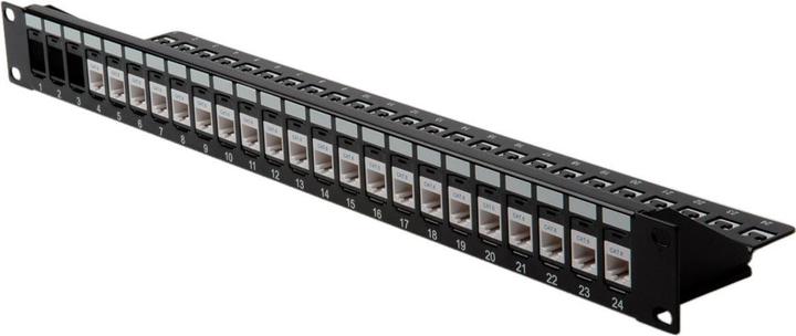 Actual product image Roline 48.30cm (19") keystone module rack, 24P., unshielded, black