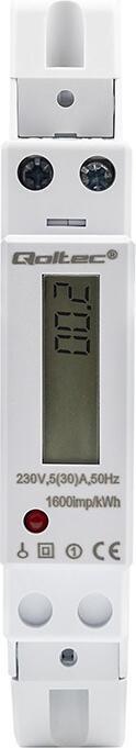 Immagine prodotto Qoltec Einphasen-Elektronikzähler, 230V 30A DIN-Schiene