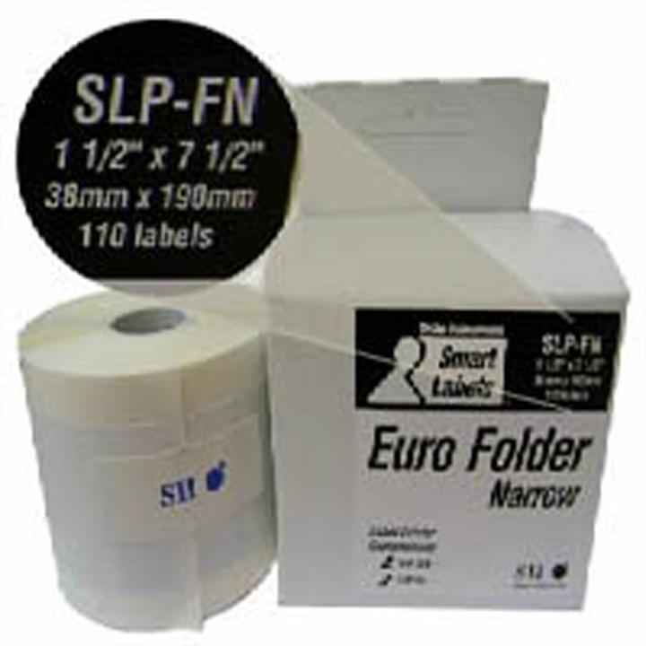Produktbild Seiko SLP-FN Ordneretiketten schmal, 1 Rolle à 110 Etiketten (19 cm)