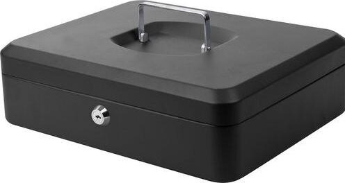 Image du produit pavo Caissette à monnaie, noire, dimensions : (L)300 x (P)240 x (H)90 mm